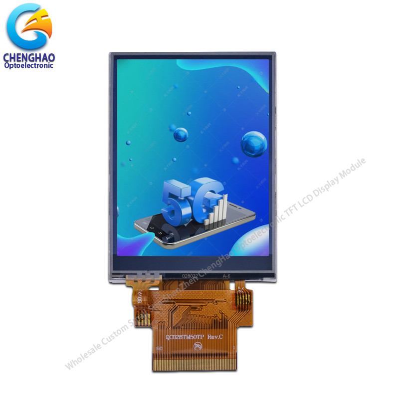 2.8" Resistive Touch Screen Monitor Ili9341 Lcd Driver Ic 50 Pin Spi+Rgb Multi Interface