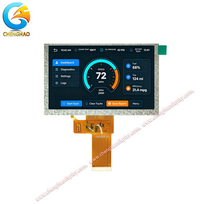 5 Inch IPS TFT LCD Display Module 1024x600 LVDS 500 Nits for Industrial HMI